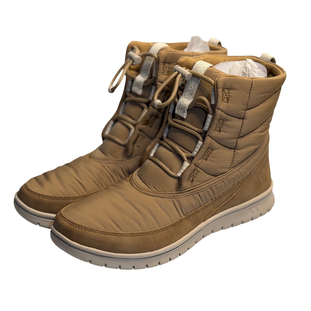Ryka‎ Solace Water-Repellent Winter Boots Walnut Brown Adjustable Toggle Size 10